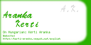 aranka kerti business card